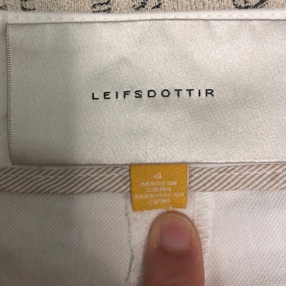 Leifsdottir Anthropologie white pants size 4 - Picture 3 of 6